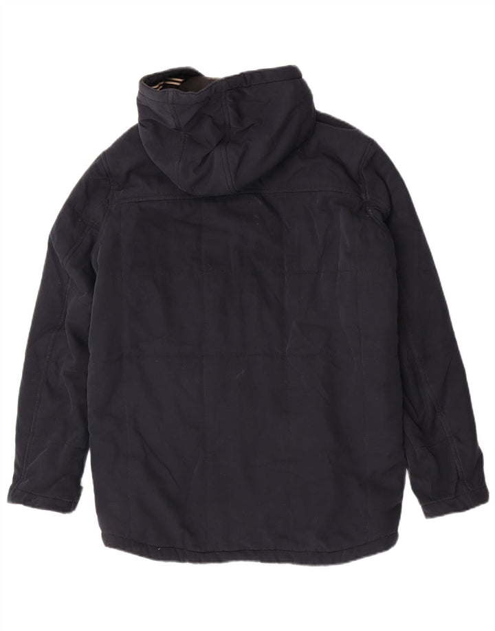 Jaqueta corta-vento masculina Jack & Jones com capuz Reino Unido 36 poliéster azul marinho pequeno
