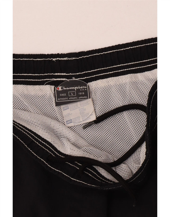 Shorts de natação masculino Champion grande poliamida preta