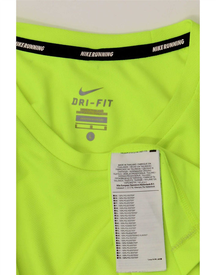 Nike Mens Dri Fit Top Manga Longa Grande Poliéster Verde