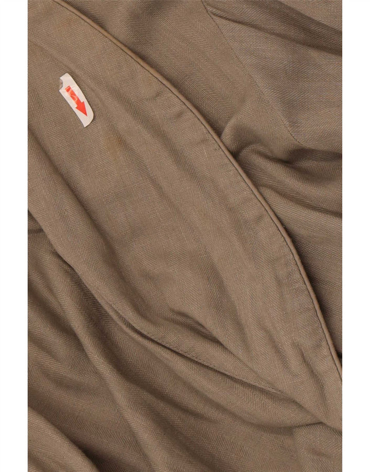 Sobretudo feminino Marks & Spencer UK 14 linho cinza médio