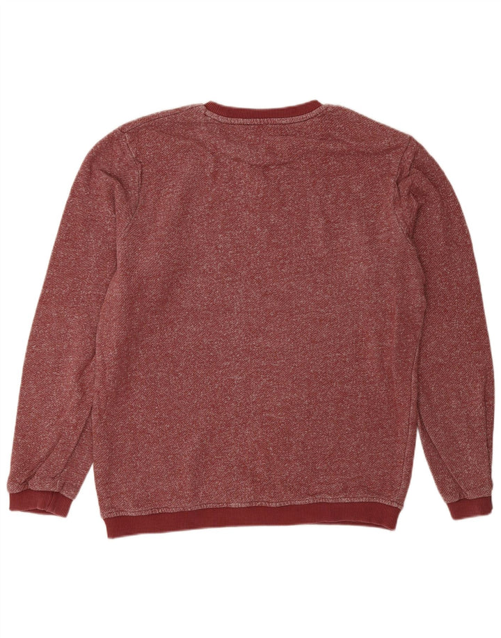 Jack & Jones moletom gráfico masculino jumper médio algodão manchado cor de vinho