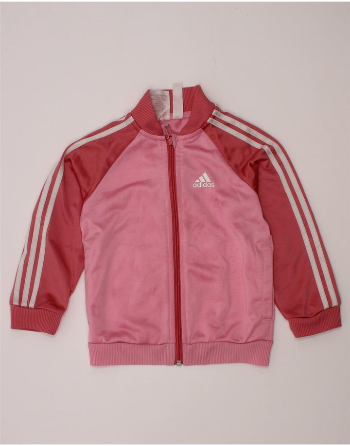 Jaqueta Adidas Meninas Treino Top 2-3 Anos Rosa Colorblock Poliéster
