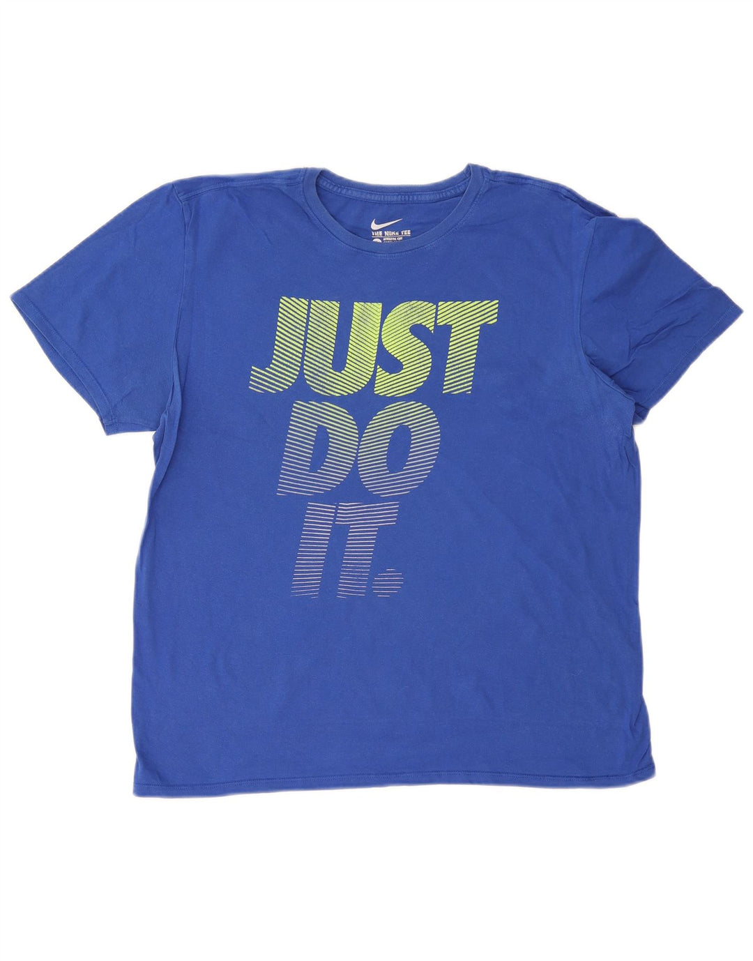 Camiseta masculina Nike Athletic Cut com estampa gráfica grande azul