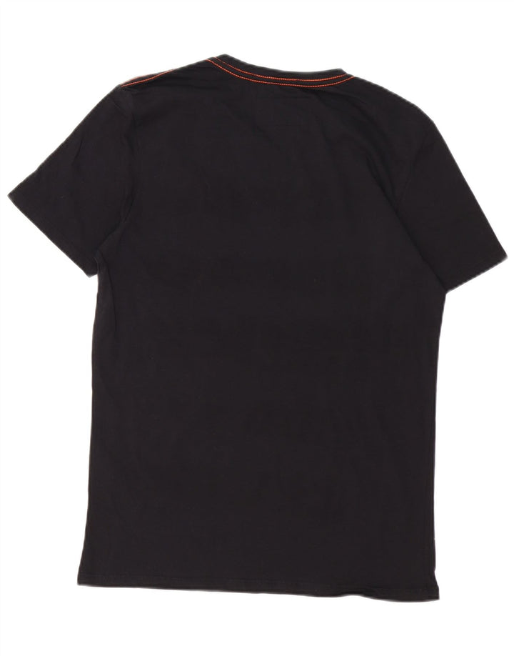 ANGELO LITRICO Camiseta masculina gráfica top pequeno algodão preto