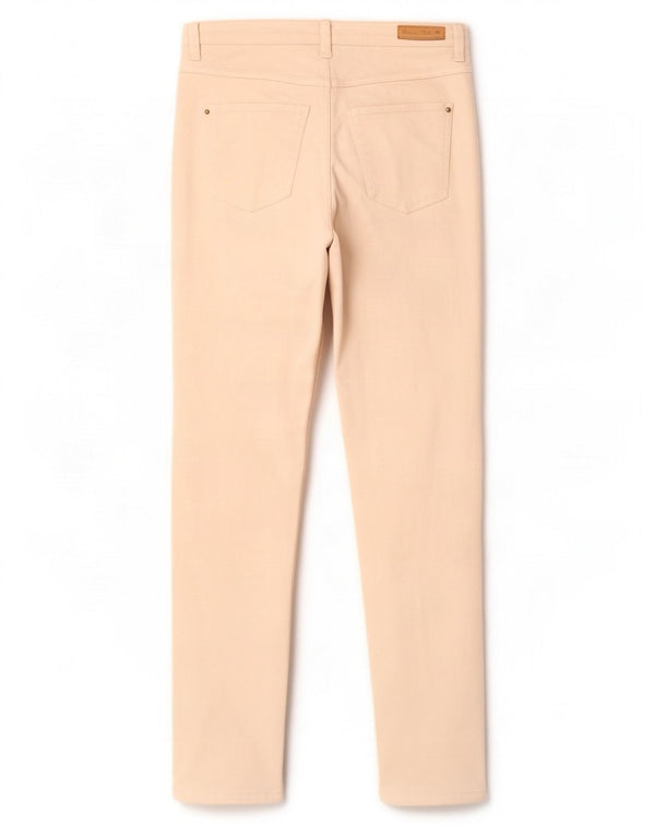 Calça casual justa feminina Massimo Dutti W28 L30 bege
