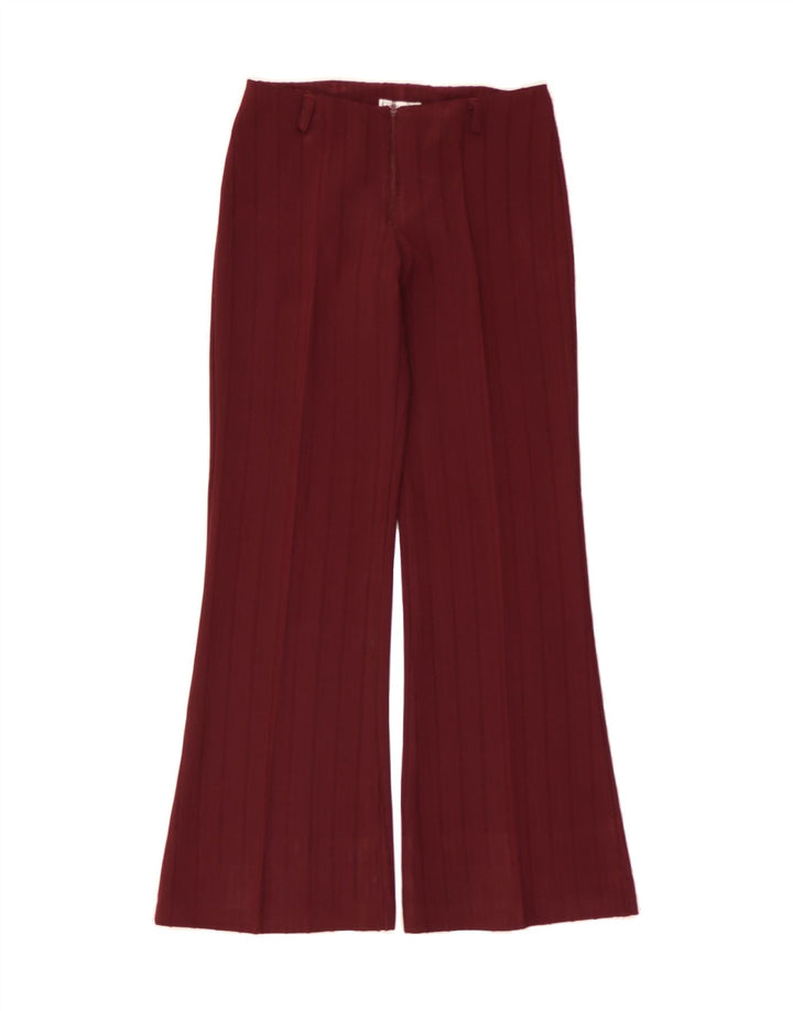 VINTAGE Womens Bootcut Casual Trousers W28 L30 Burgundy Vintage Vintage and Second-Hand Vintage from Messina Hembry 