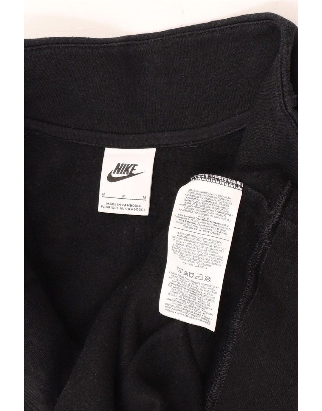 Nike Mens Treino Top Jaqueta Médio Algodão Preto