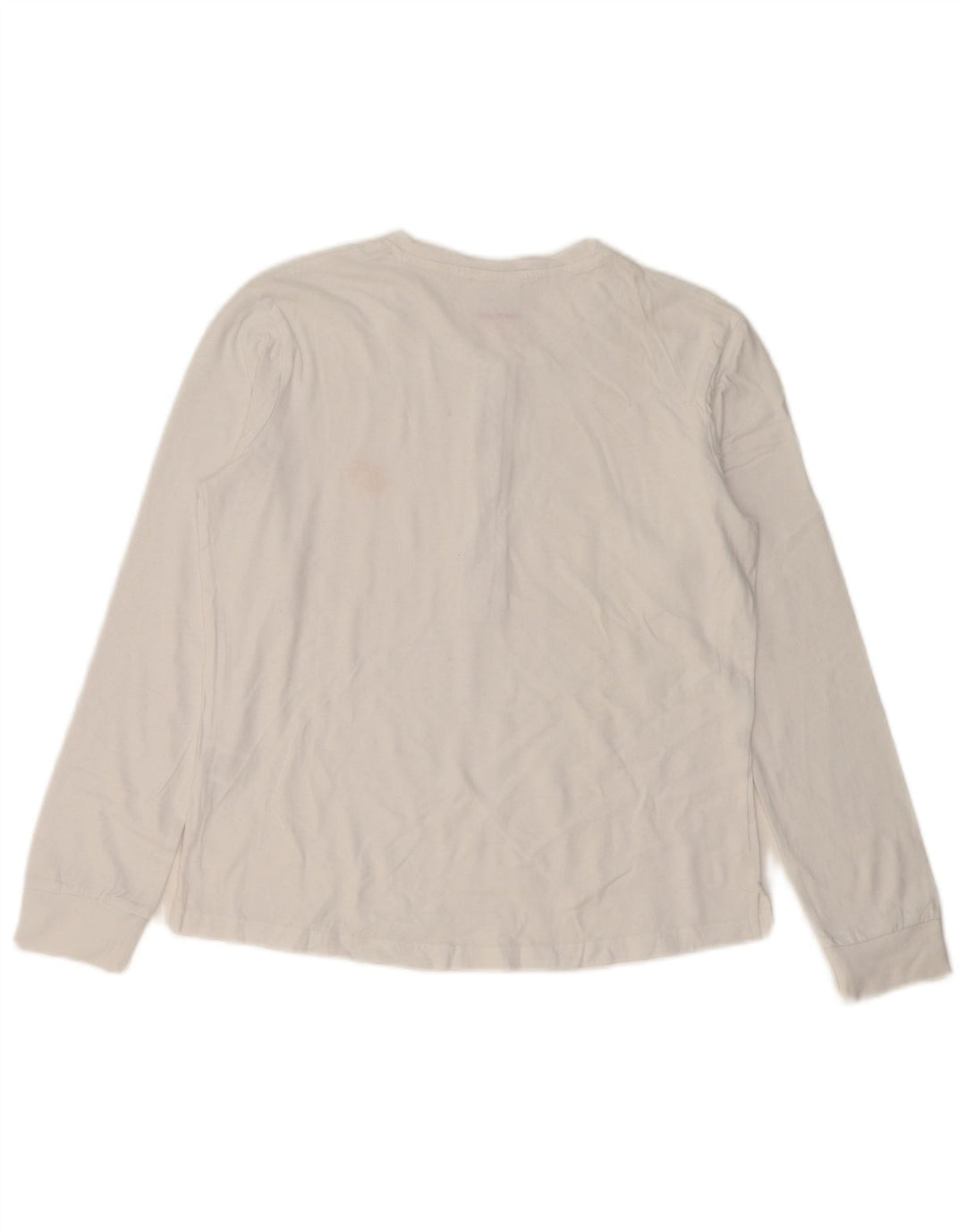 Top feminino Lotto de manga comprida UK 10 pequeno algodão branco