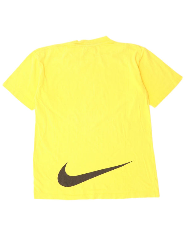 Camiseta gráfica masculina NIKE Top 13-14 anos XL amarelo algodão