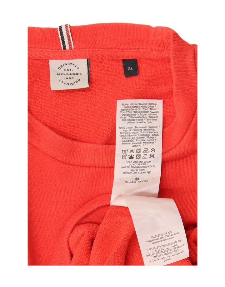 Jack & Jones moletom masculino Jumper XL vermelho colorblock algodão