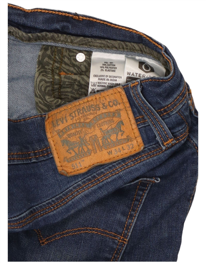 Calça Jeans Levis 511 Slim Masculina W34 L32 Azul Algodão