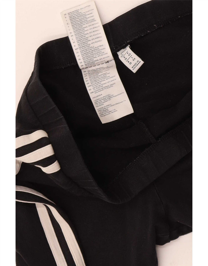 Leggings Adidas Femininas UK 12 Médio Algodão Preto
