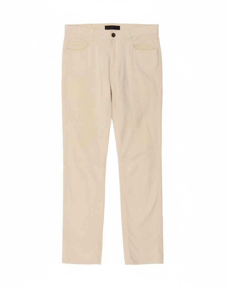 Calça feminina casual slim TRUSSARDI W34 L34 algodão branco