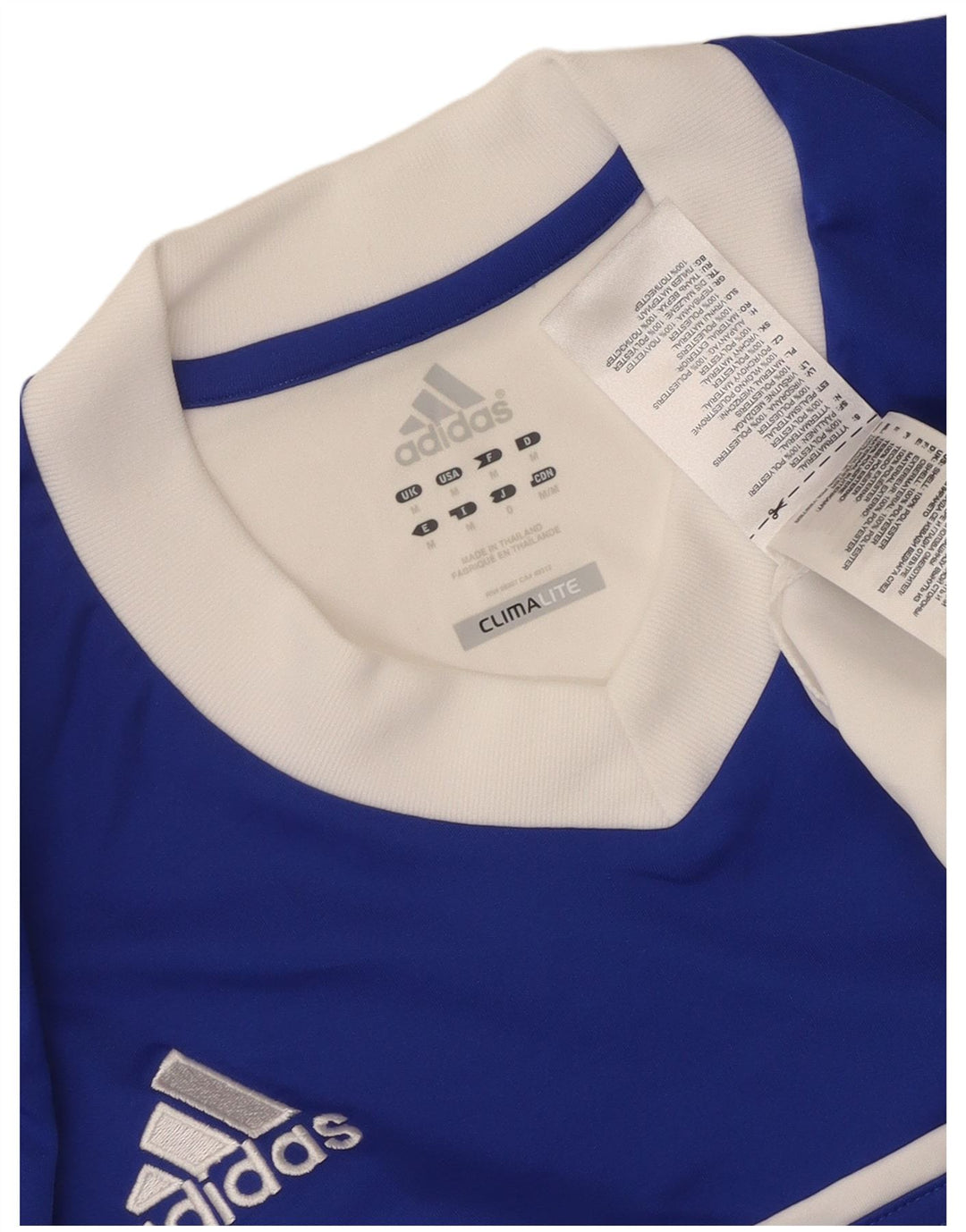 Adidas Mens Climalite Camiseta Top Médio Branco Colourblock Poliéster