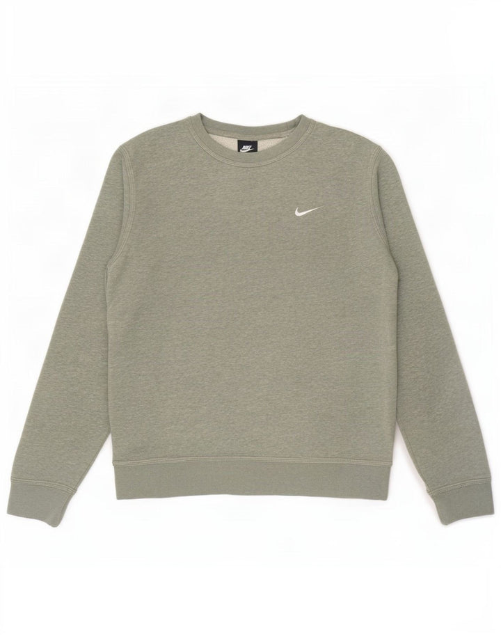 Nike Mens Moletom Jumper Médio Algodão Cinza