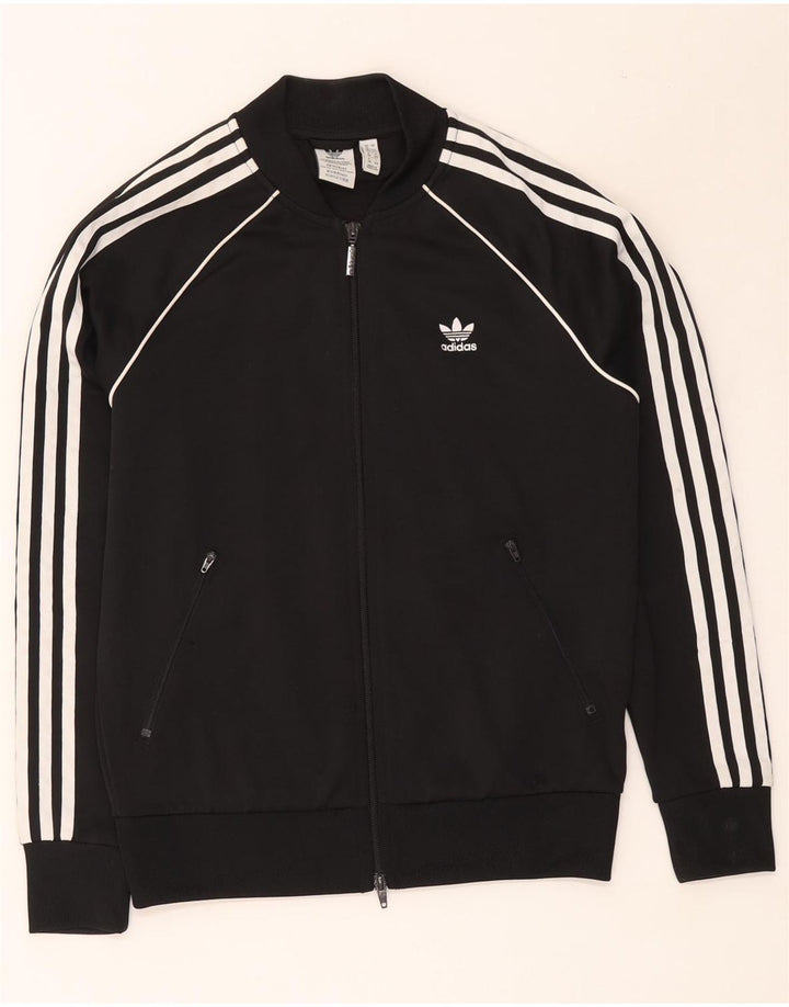 Adidas Mulheres Prime Blue Tracksuit Top Jacket UK 12 Médio Preto