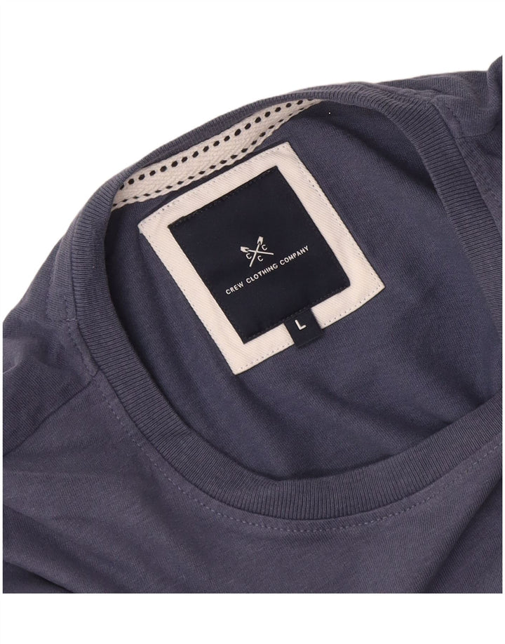 Camiseta masculina Crew Clothing Top grande azul