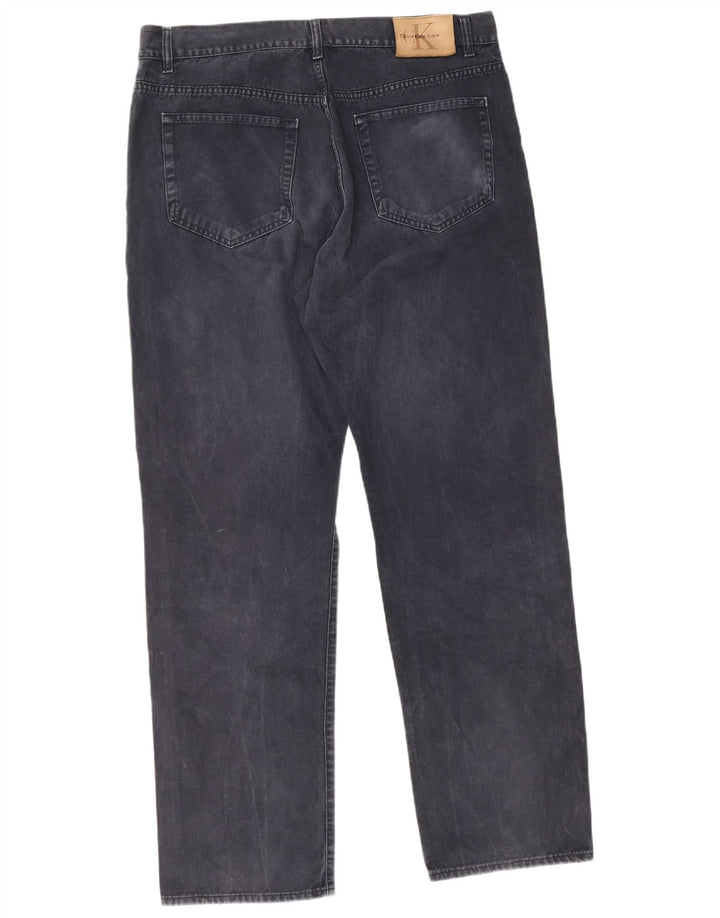Calça jeans reta masculina Calvin Klein W38 L32 algodão azul marinho