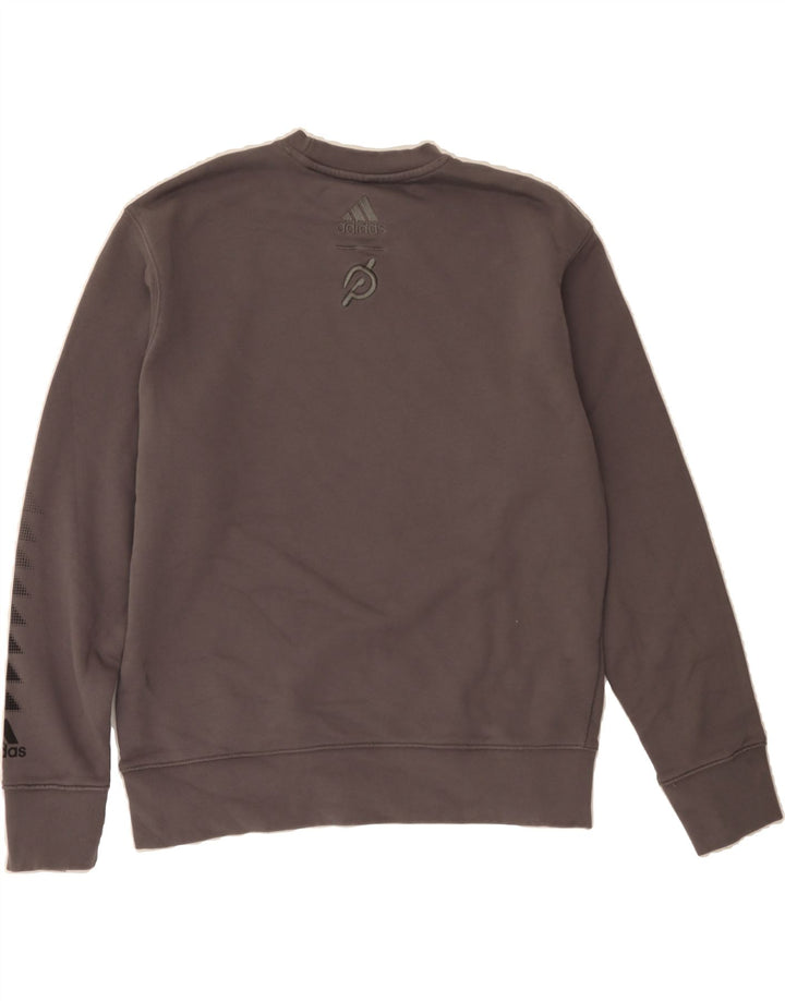 ADIDAS Mens Graphic Sweatshirt Jumper Medium Grey Cotton Vintage Adidas and Second-Hand Adidas from Messina Hembry 