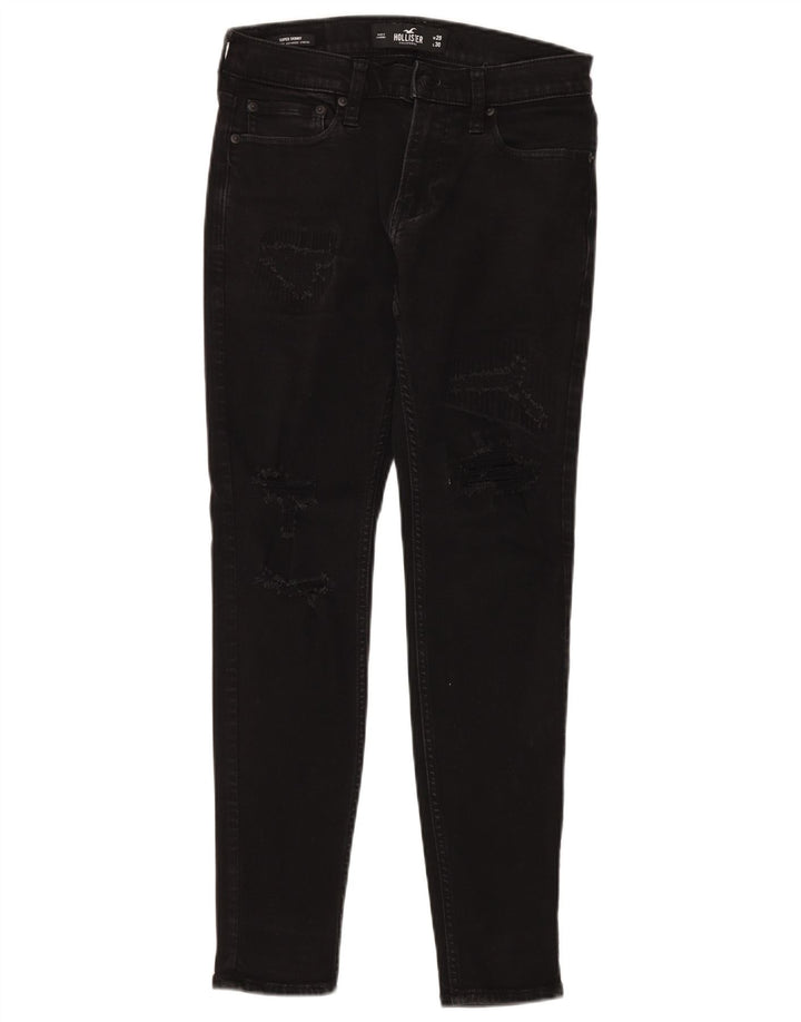 Calça jeans skinny feminina HOLLISTER W29 L30 algodão preto