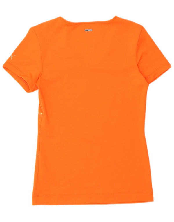 Puma Camiseta Feminina Graphic Top UK 8 Pequena Laranja Poliéster Esportes