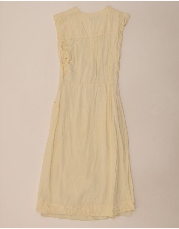 Vestido bainha feminino REISS UK 10 pequeno bege viscose