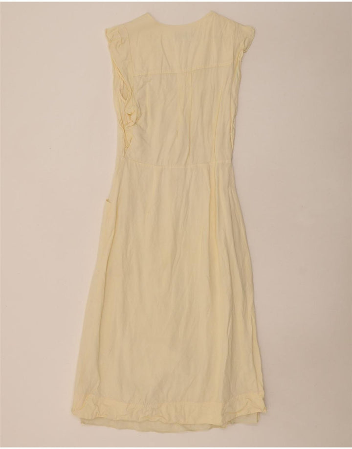 Vestido bainha feminino REISS UK 10 pequeno bege viscose