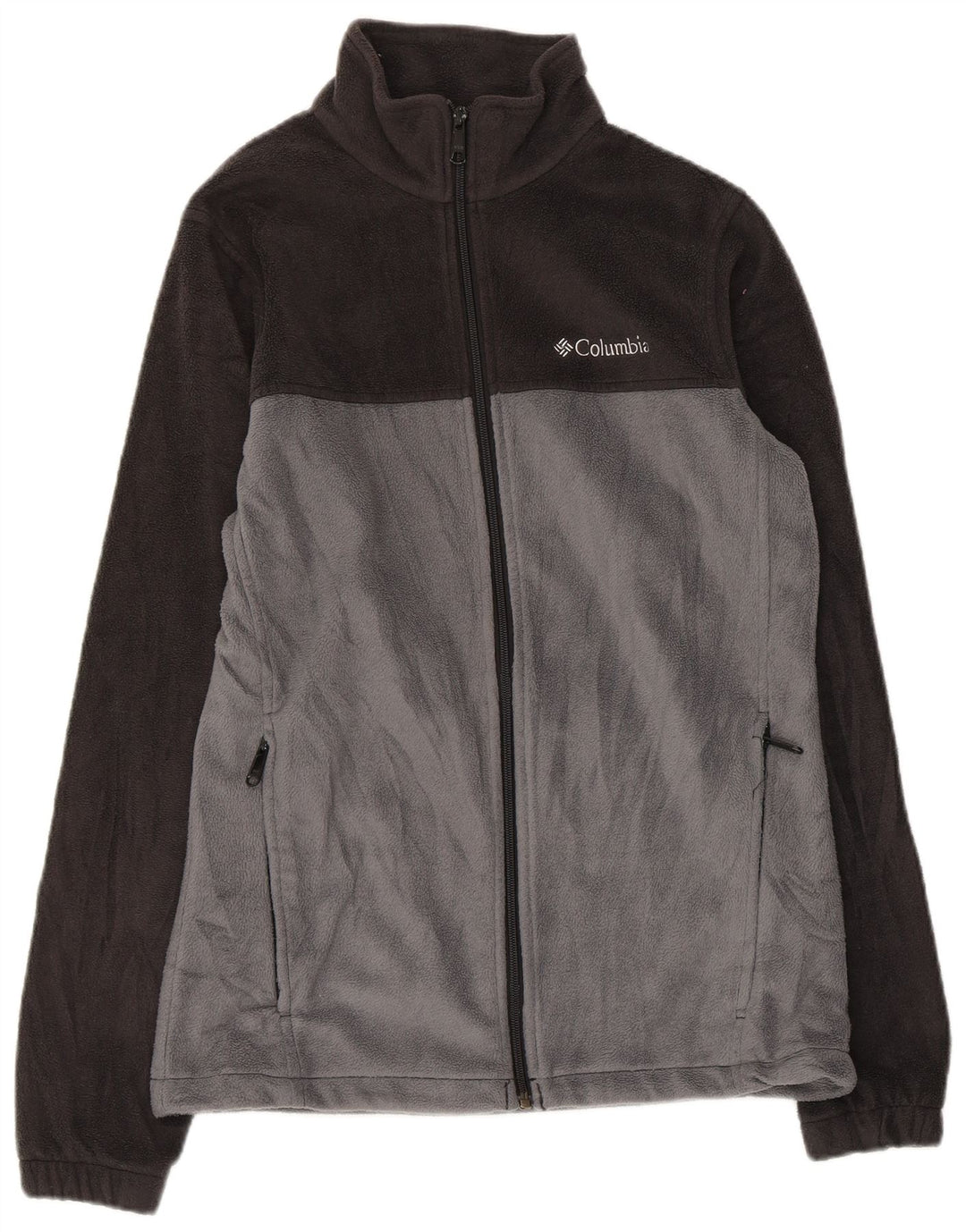 Jaqueta de lã masculina COLUMBIA UK 36 poliéster colorblock cinza pequeno