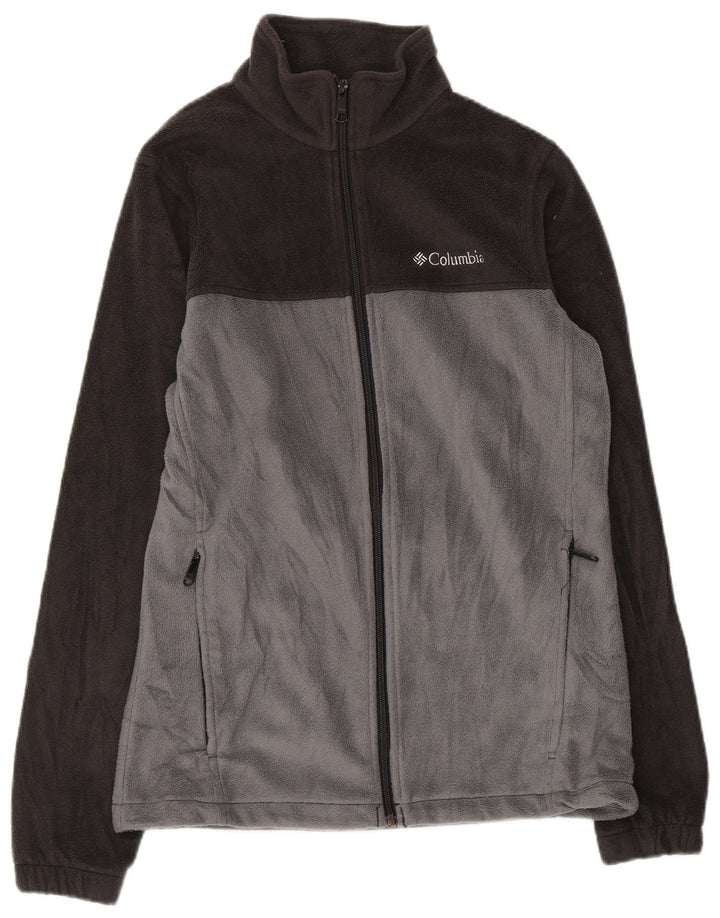 Jaqueta de lã masculina COLUMBIA UK 36 poliéster colorblock cinza pequeno