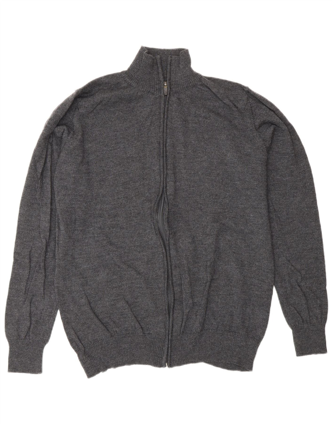 Suéter cardigã masculino Zara XL lã cinza