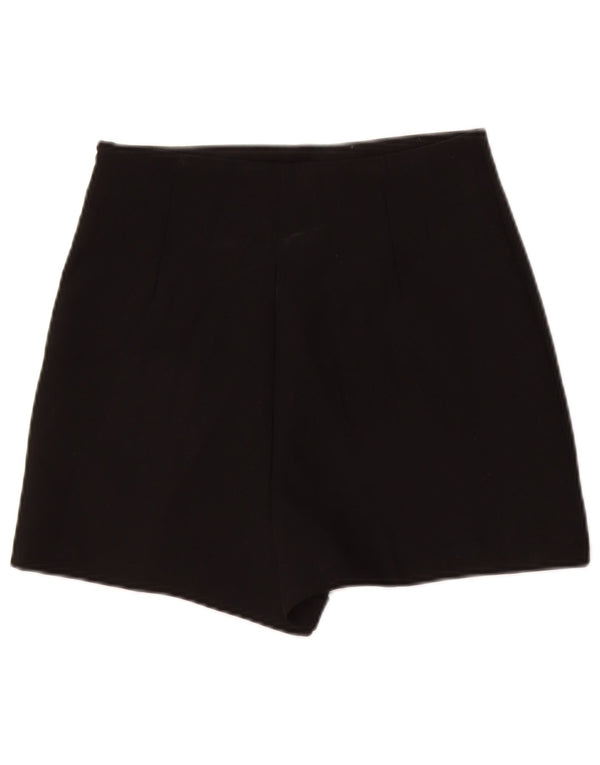 Zara Womens Skort UK 8 Pequeno Poliéster Preto