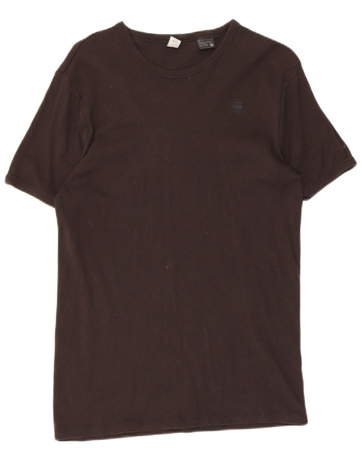 Camiseta masculina G-Star Top médio algodão preto