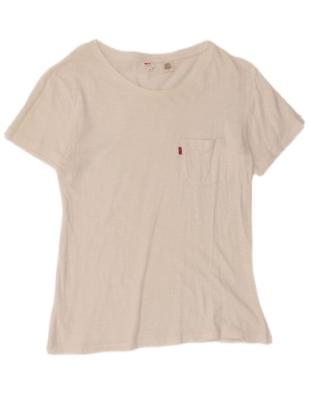 Camiseta feminina Levi's Top UK 14 médio branco manchado