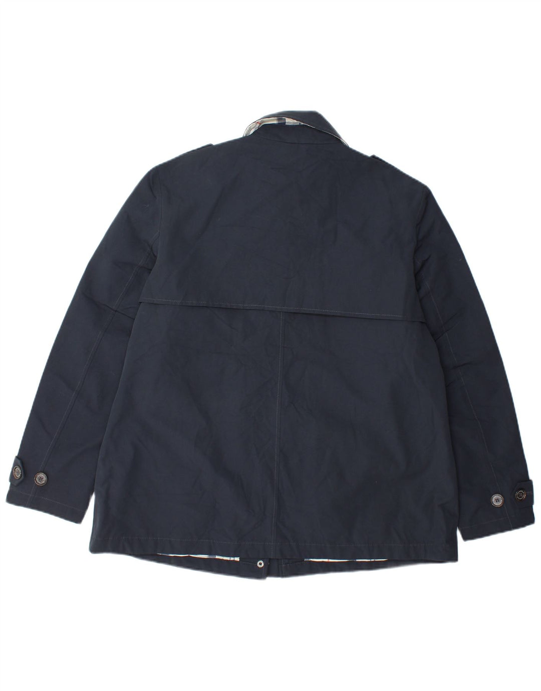 Jaqueta militar feminina Barbour UK 14 grande poliéster azul marinho