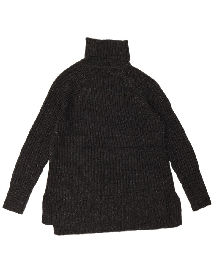 Suéter feminino Marks & Spencer com gola redonda Reino Unido 14 médio preto manchado