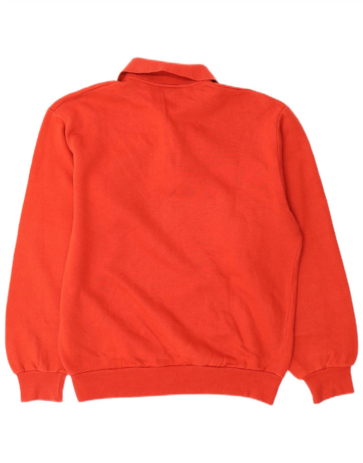 Kappa Mens Polo Neck Moletom Jumper Médio Vermelho