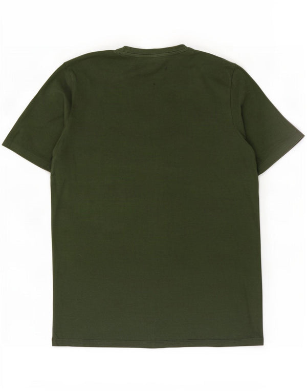 Camiseta gráfica masculina Jack & Jones Top grande de algodão verde