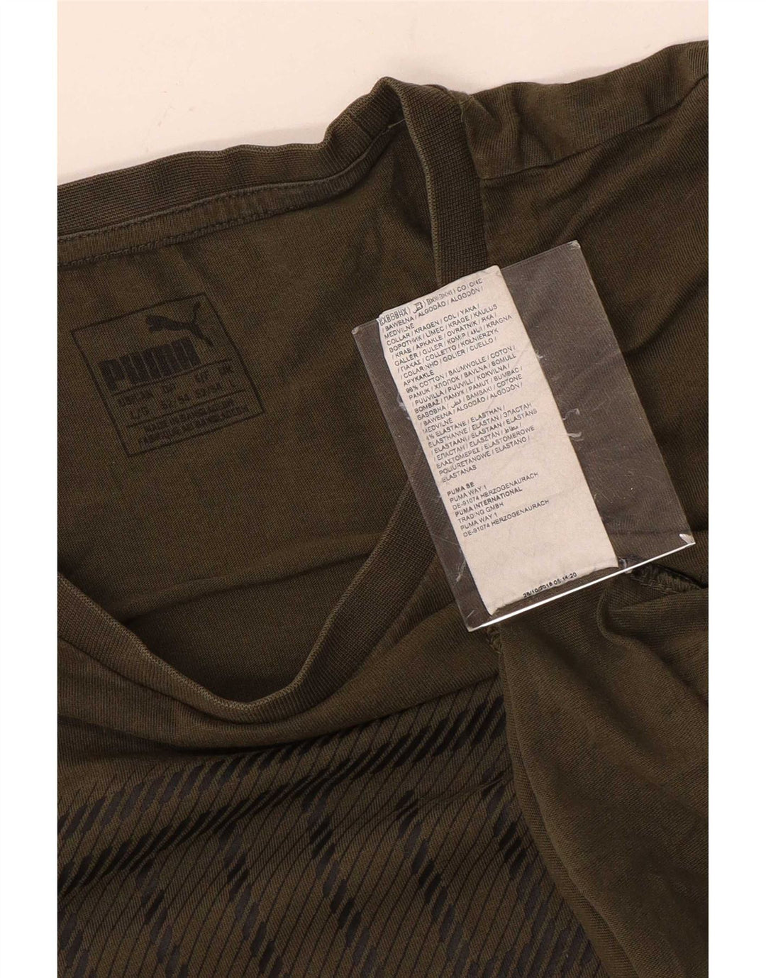 Puma Mens Graphic T-Shirt Top Grande Algodão Verde