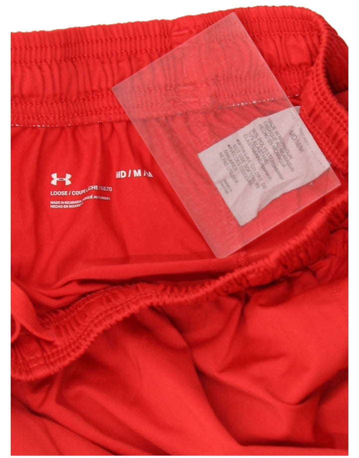UNDER ARMOUR Mens Sport Shorts Médio Poliéster Colorblock Vermelho
