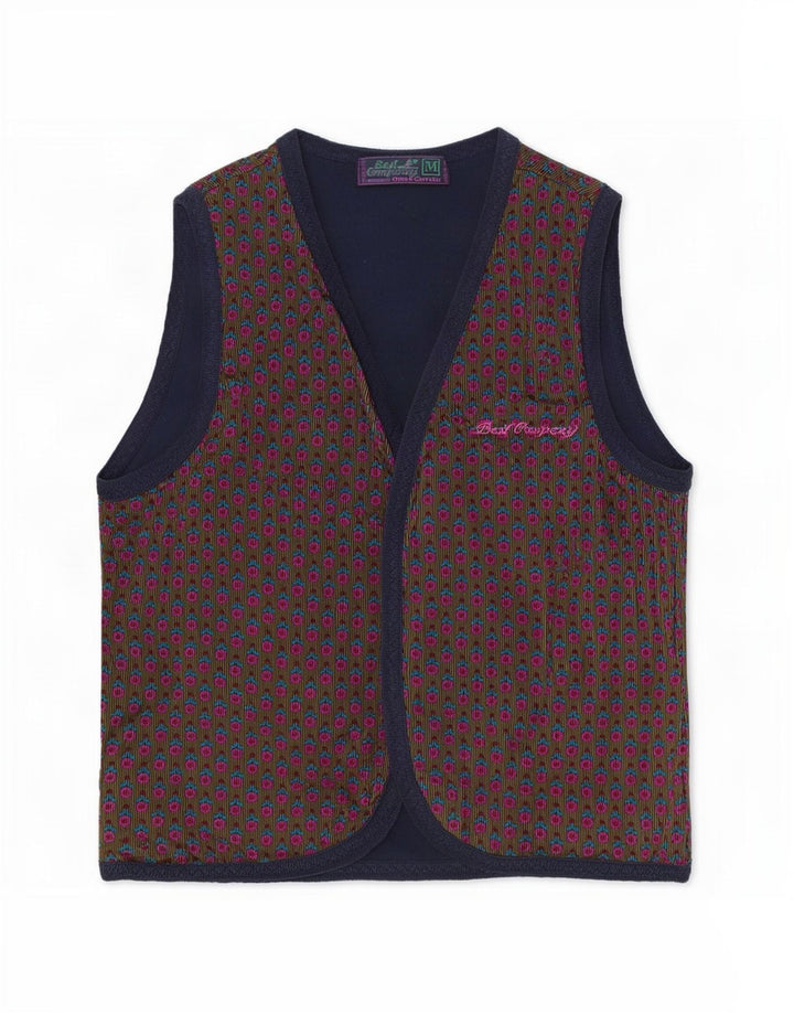 Colete feminino Best Company UK 14 médio floral multicolorido