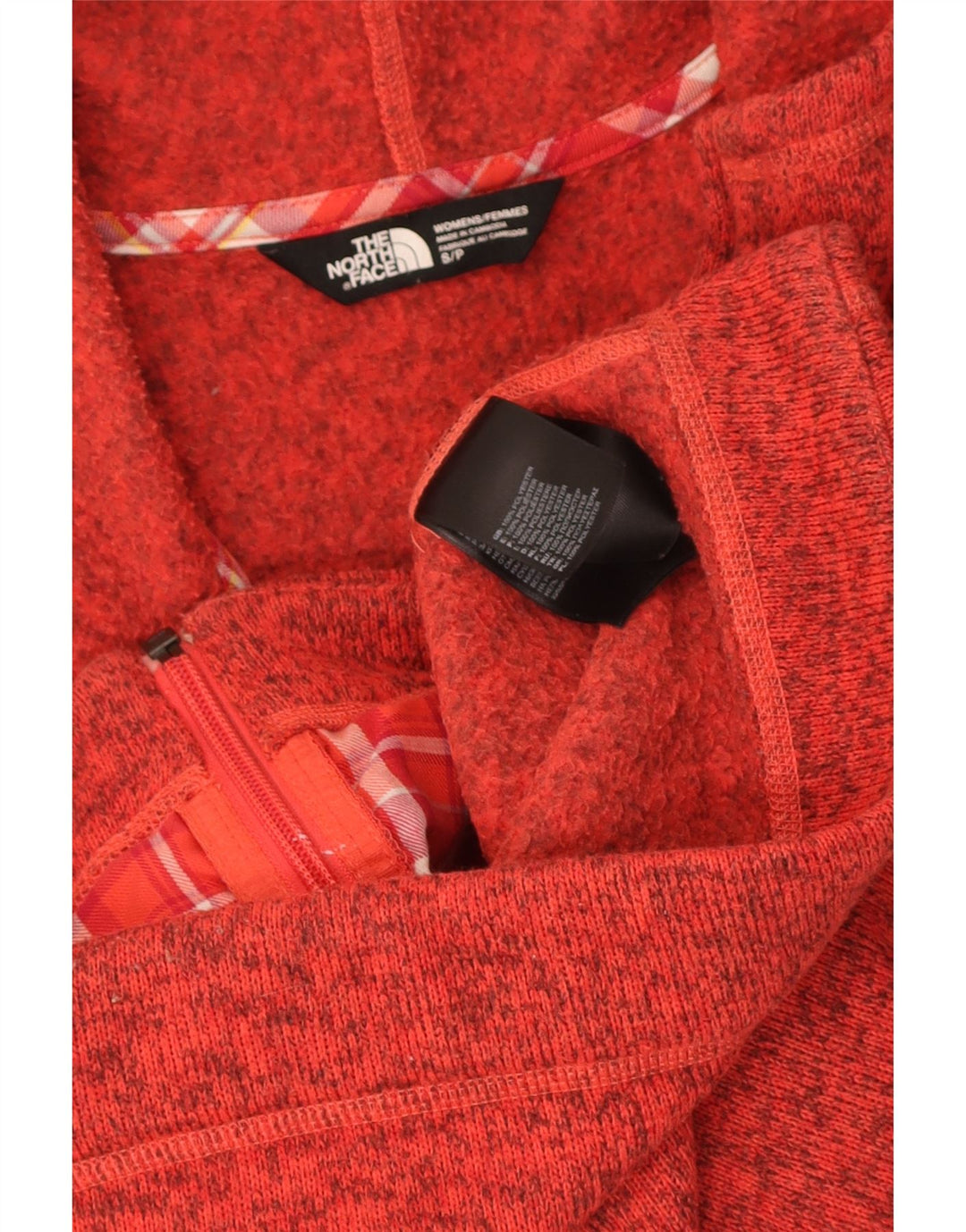 Jaqueta de treino feminina The North Face UK 10 pequena vermelha manchada