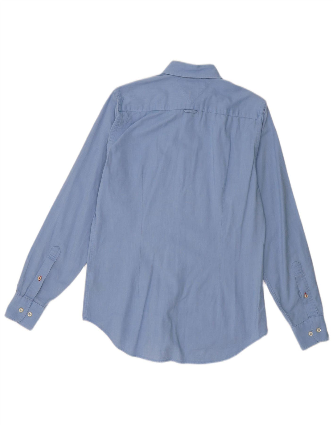 Camisa masculina Tommy Hilfiger Slim Fit pequena azul algodão