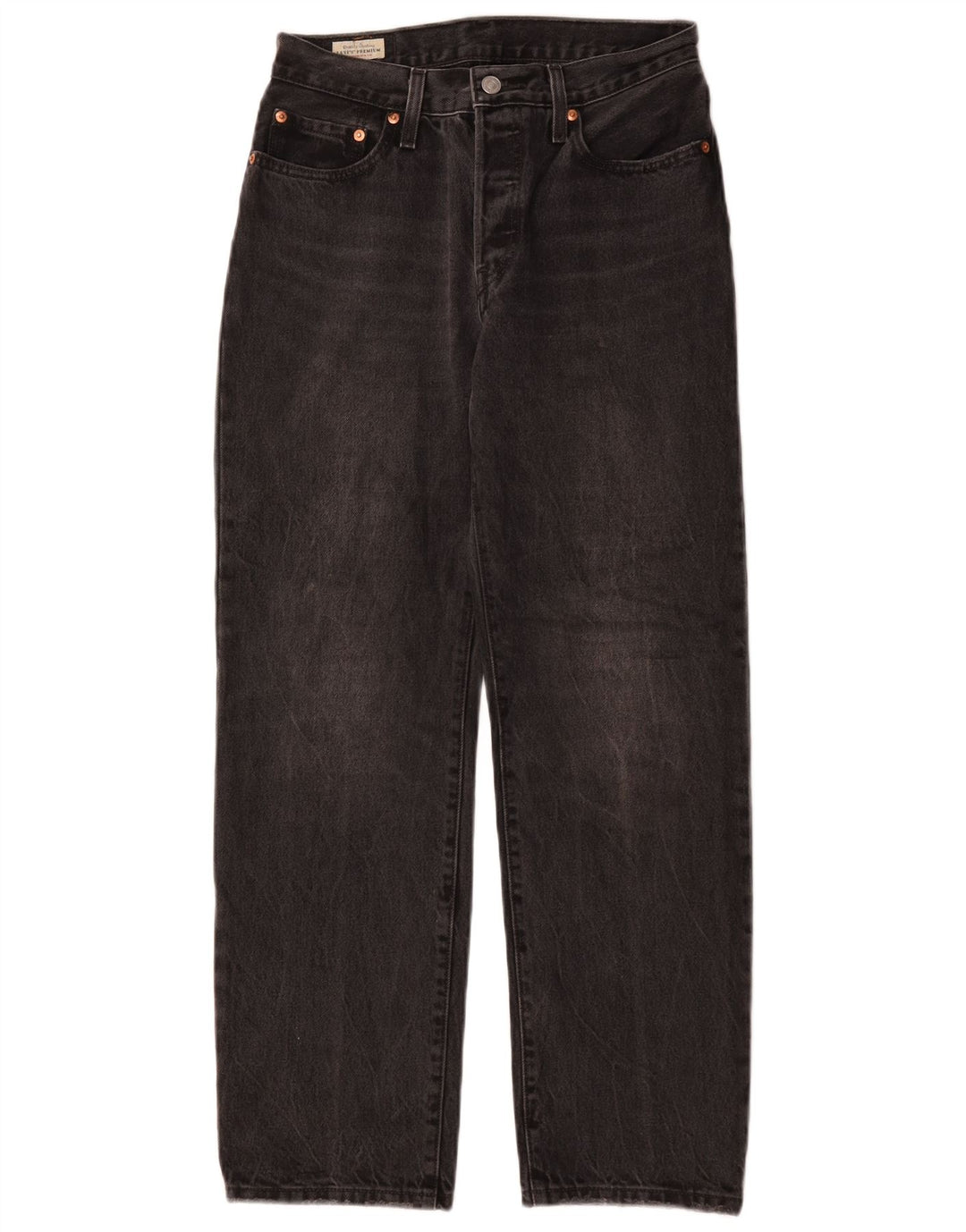 Jeans Levi's 501 Straight Masculino W26 L30 Algodão Preto