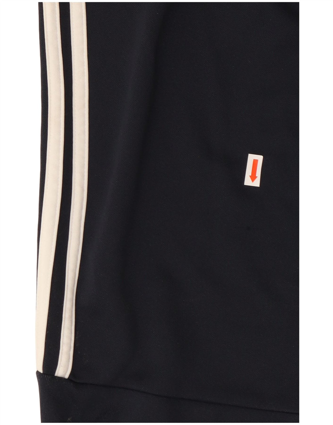 Calça de treino masculina Adidas média azul marinho listrada de poliéster
