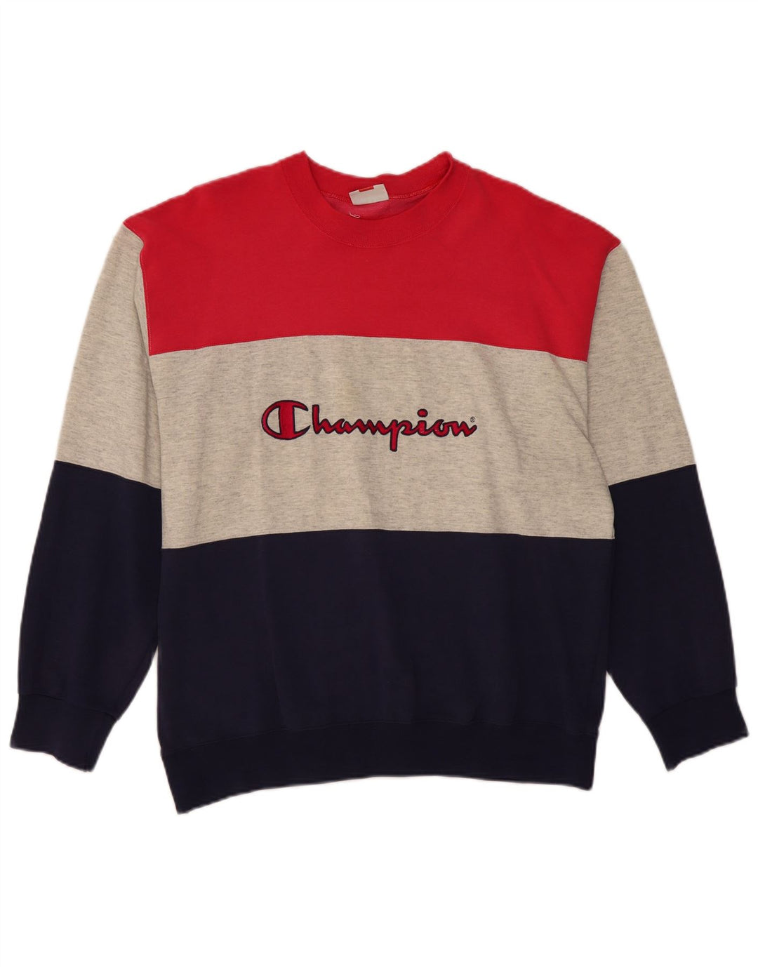 Champion moletom gráfico masculino jumper grande bloco colorido multicolorido