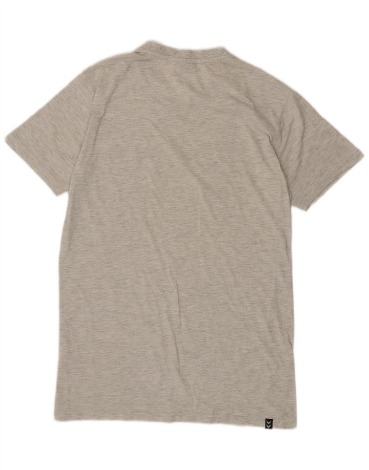 Camiseta masculina gráfica HUMMEL algodão cinza médio