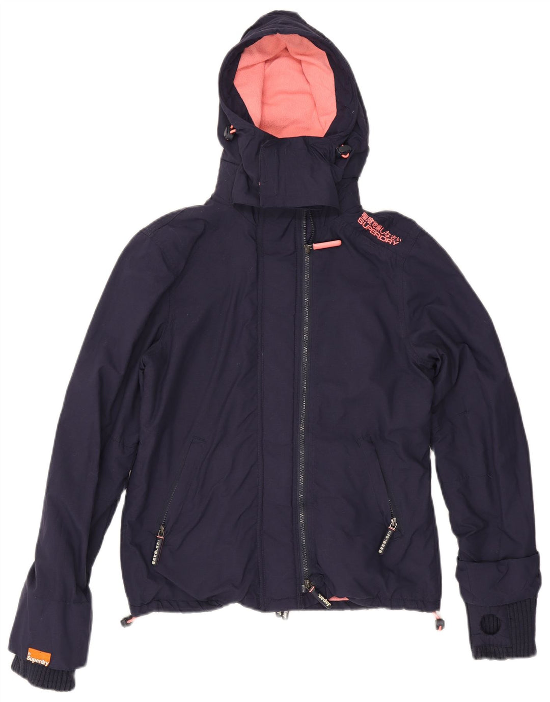 Jaqueta corta-vento feminina Superdry The Windcheater UK 14 médio azul marinho
