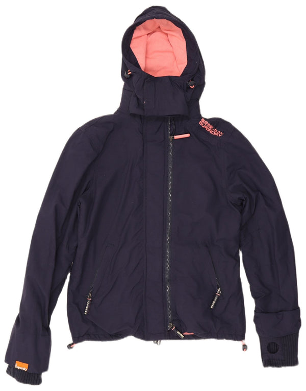 Jaqueta corta-vento feminina Superdry The Windcheater UK 14 médio azul marinho