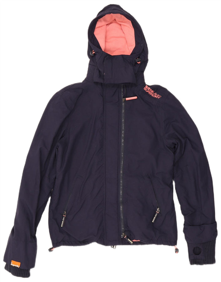 Jaqueta corta-vento feminina Superdry The Windcheater UK 14 médio azul marinho