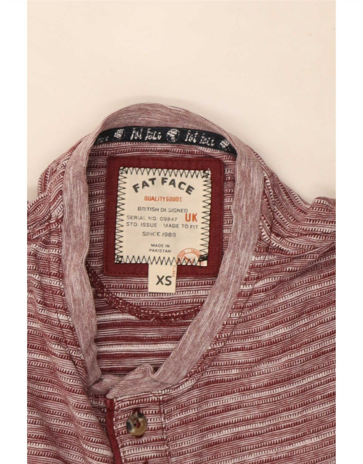 Camiseta masculina Fat Face Top XS risca de giz vermelha